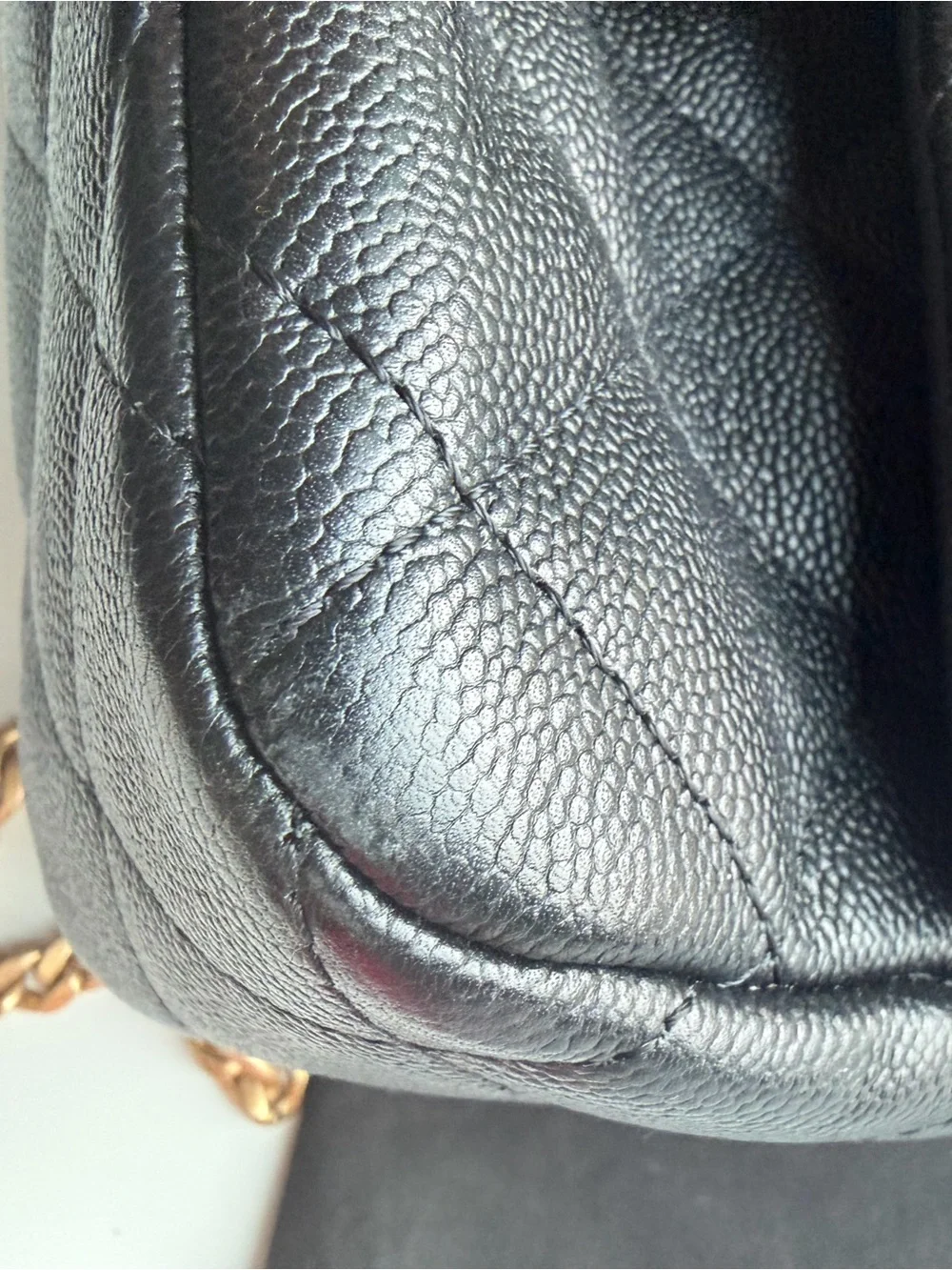 CHANEL Black Quilted Shoulder Bag with Gold Hardware